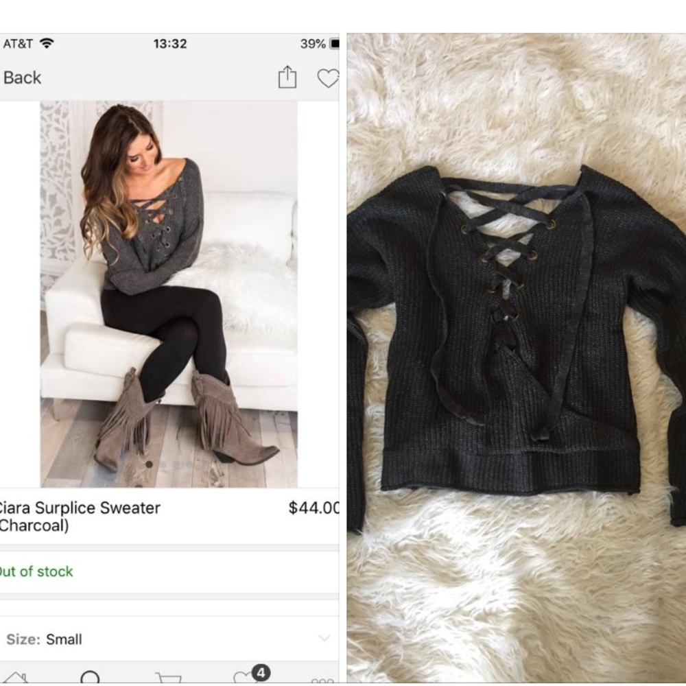 NanaMacs Ciara Surplice Sweater